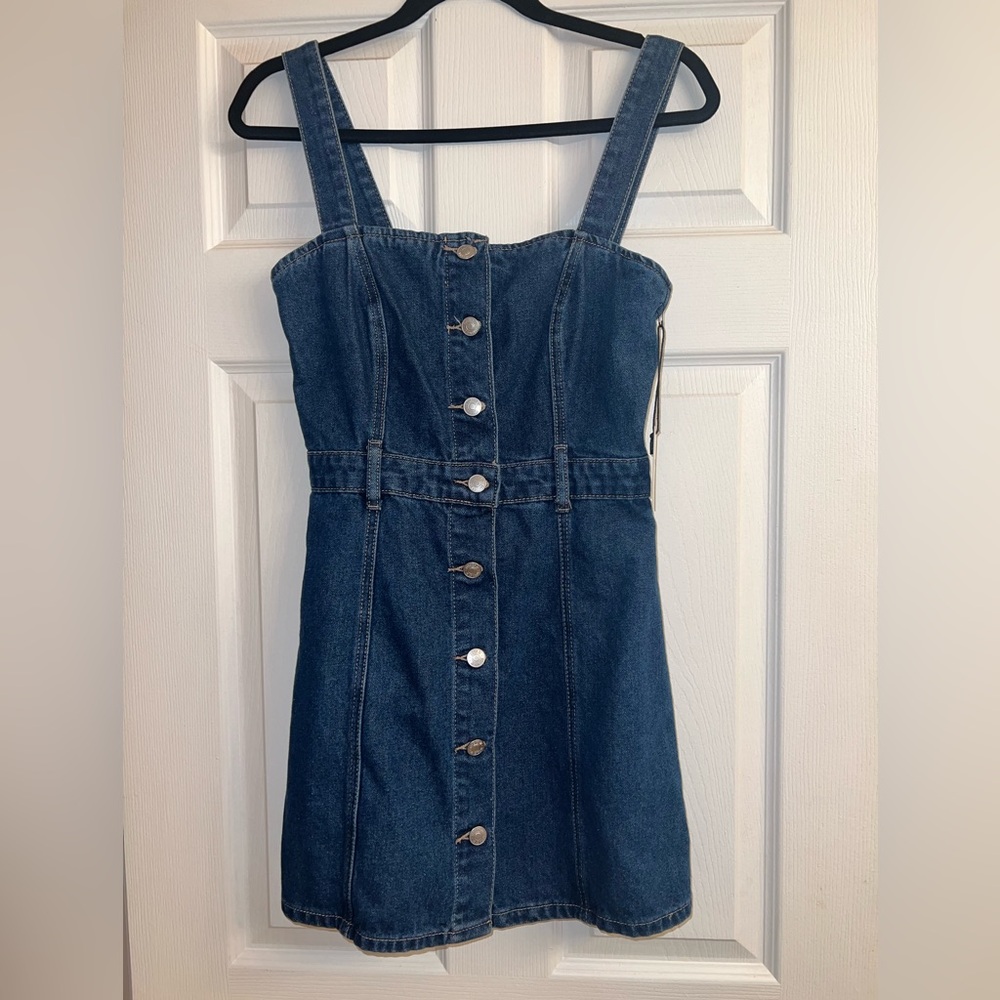 Denim Button-Down Dress